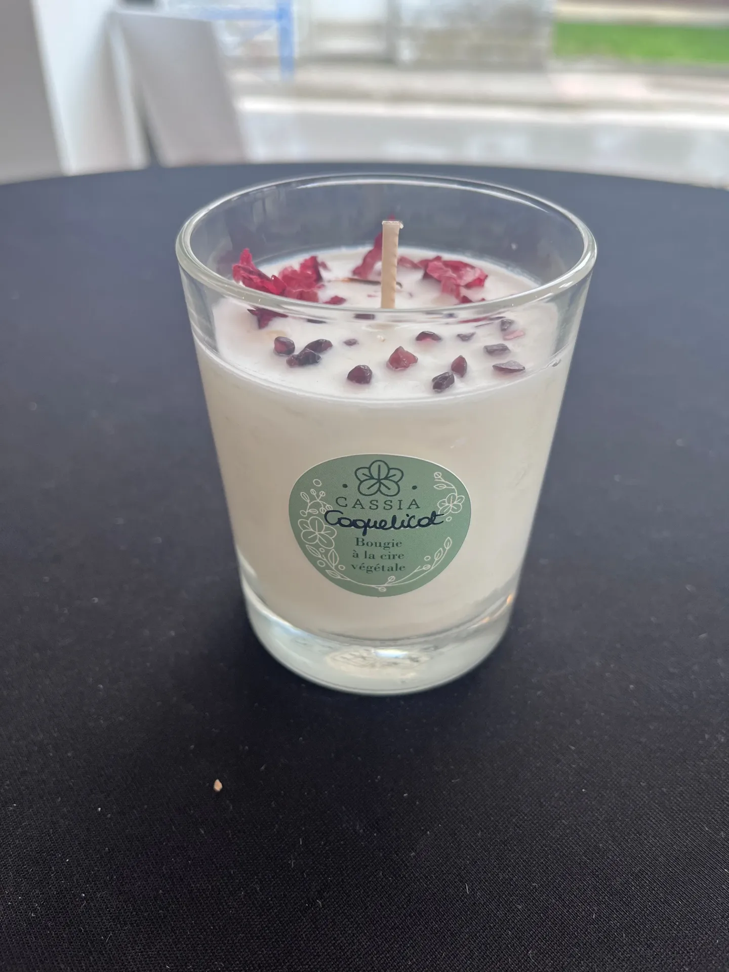 Bougie Cassia parfum Coquelicot